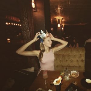 girl celebrating in tel aviv